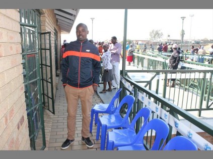 Trevor Monyebodi (24), a first time voter at Three Square Sports Complex confident that his vote will create a better life for himself and others.