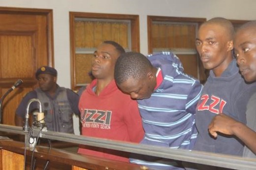 The four suspects arrested in connection with the Xenophobic killing: Emmanuel Sithole murder