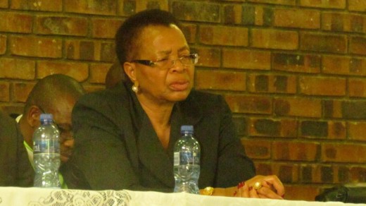 Former Mozambican first lady and wife of former President Nelson Mandela, Graca Machel, attends the memorial service for Emmanuel Jossias.