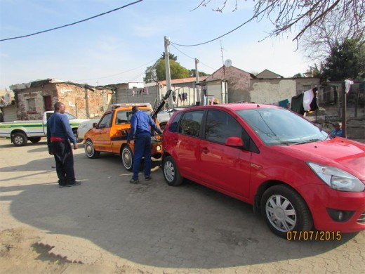 Hijacked vehicle recovered on an Alex street.