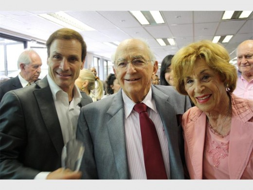 Mark Lubner, the late Dr Betram 'Bertie' Lubner with his wife Hillary, during a graduation ceremony at the Regenesys Business School.