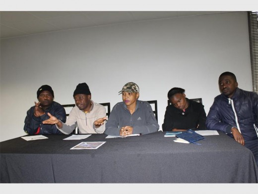 Greater Alexandra SMME Development Forum's interim executive committe members Thabo Hadebe, Mush Raletjena, Nomasondo Ndaba, Nondumiso Hlongwane and Donald Gumula
