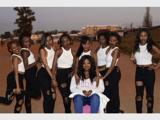 BONNY Motsoane (seated), popularly known as Bonny M, with the girls she is grooming in the background.