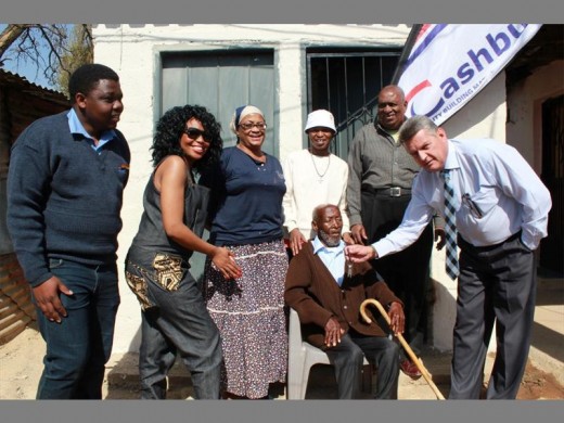 ALEX Cashbuild DIY store manager Sam Maluleka, Alex songstress Nkiyase Mondlana, Nkosi's daughter Tholakele Mokoena née Nkosi, Soweto musician Mandla Spikiri, Ishmael Mokoena. Cashbuild operations manager Anton Hattingh hands over the keys of the toilet facility to Johannes Mdelwa Nkosi (105), seated.
