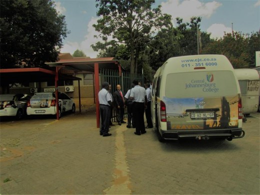 Management finally arrives to discuss the future of the Central Johannesburg Campus in Alex.