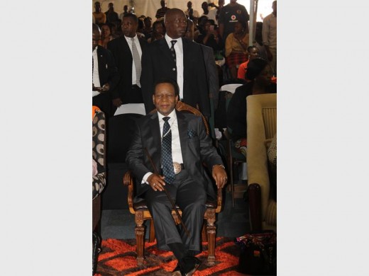 King Goodwill Zwelithini at the God Never Fails Ministries church in Alex.